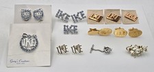 Vtg 1952 1956 Ike Eisenhower Campaign Jewelry Pin Cufflinks Green Duck Lot NOS picture