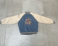 Vintage Disneyland Denim Bomber Jacket Size Medium Mickey Mouse 90s picture