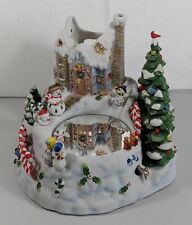 PartyLite Snowbell candle holder  Snowman  Christmas music box   picture
