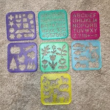 Vintage Tupperware Stencils 1980-90s Collectible Set Of 7 picture