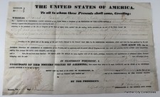 Original 1833 Document U.S. Land Grant Andrew Jackson Crawfordsville Indiana picture