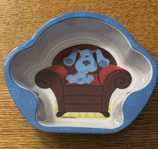 Vintage 2000 Blue’s Clues Zak Designs Divided Kids Bowl Dish Blue Viacom 6” picture