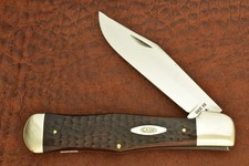 VINTAGE CASE XX USA 1965-1969 JIGGED WOOD JUMBO COKE BOTTLE KNIFE C61050 (35842) picture
