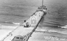 Wharf & Ship Sea Cliff State Park Santa Cruz California CA - Reprint picture