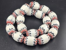 vintage ventian style italian chevron beads 22mm beutifull beads picture