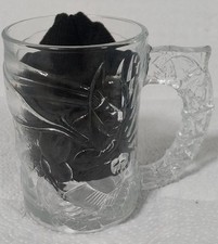 Batman Forever McDonalds 1995 Batman Embossed Glass Mug picture