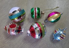 Lot 6 Radko Shiny Brite SCF And Others Glass Christmas Ornaments 2” Vintage picture