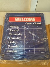 VTG Valvoline Store Window Hours Advertising Sign Gas & Oil NOS Original Box picture