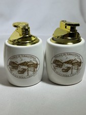 Lot of 2 Vintage Village of Tobaccoville NC North Carolina Doral Lighter NOS picture
