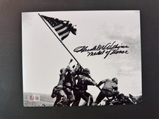 Hershel W. Williams Rare autographed signed Iwo Jima 8x10 photo Beckett BAS coa picture