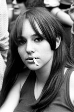 British young woman smoking a cigarette London 1960s Historic 1960s Old Photo picture