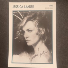 Vintage Jessica Lange Signature Original Autograph Cinema Postcard picture