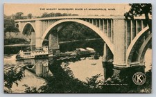 Mighty Mississippi River Bridge Minneapolis MN Kiwanis Postcard picture