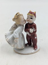 Vintage Lefton China Angel Kissing Devil Figurine #K1055 Hand Painted picture