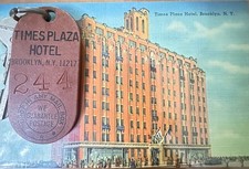 Times Plaza Hotel 510 Atlantic Ave., Brooklyn New York Hotel Room Key & Postcard picture