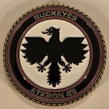 NAVY VA-85  BUCKEYES INTRUDER A-6 GRUMMAN ATKRON 85 CHALLENGE COIN picture