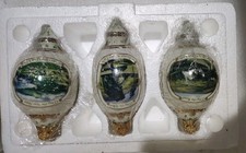 Vintage Set Of 3 Bradford Editions Irish Blessings Porcelain Ornaments COA New picture