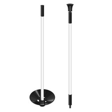 3 ft Golf Flagstick, 2-Section, Retrieval Base 3FT Flagpole- White- 1PK picture