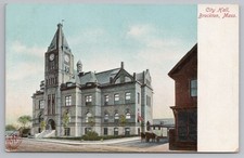 Brockton, MA City Hall Vintage Postcard - Metropolitan News Co. Germany picture