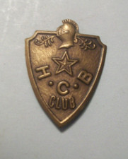Vintage 1930s Cream of Wheat H.C.B. Club advertising metal shield knight pin  picture
