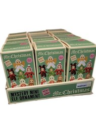 Mr. Christmas Mystery Mini Elf Ornament Full Case Of 12 Vintage Style NEW picture