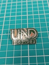 Vtg UND University Of North Dakota 1983 100 Years Silver Tone Lapel Pin picture