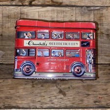 Churchill's Confectionery Of London Double-Decker Bus Bank Tin Red picture