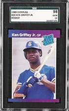 1989 DONRUSS #33 KEN GRIFFEY JR. ROOKIE RC SGC 10 GM picture