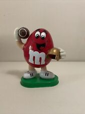 M&M’s Football Player Candy Dispenser 9.5 In Rare 1995 Red VTG Collectible picture
