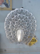 Rare 1960s MCM Burwood Peacock wall decor 30x34” picture