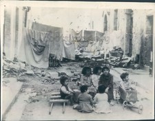 1942 Press Photo Children in Street War Ravaged Malta 1940s picture