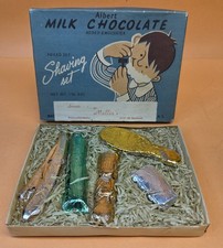 Vintage 1950's ALBERT Chocolate Candy SHAVING SET Unused NOS Mallins Wildwood NJ picture
