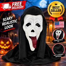 SCARY MOVIE WASSUP GHOST FACE STONED TONGUE COSTUME MASK . Scream Movie picture