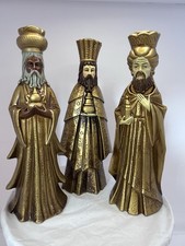 3 Wise Men Candleholders, Japan 1960’s Christmas Nostalgia MCM picture