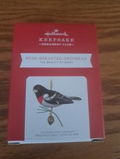 Hallmark 2021 Rose Breasted Grosbeak Beauty of Birds Club Event QKC9172 picture