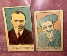 Douglas Fairbanks Strip Card Lot Of 2 — HOLLYWOOD DOUGLAS FAIRBANKS picture