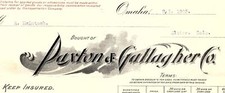 1905 PAXTON & GALLAGHER CO OMAHA NEBRASKA INVOICE WHOLESALE GROCERIES 40-108 picture