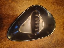 Vintage Mid Century Modern Anholt Ashtray Boomerang Black Vintage Atomic picture