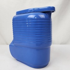 Hall China Westinghouse Refrigerator Water Pitcher 1930’s Blue USA Art Deco Lid picture