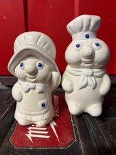 Vintage 1988 Pillsbury Doughboy & Poppie Fresh Salt & Pepper Shakers picture