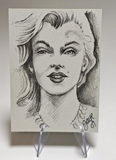Connie Persampieri 2007 Breygent Marilyn Monroe Shaw Family Sketch Card 1/1 Auto picture