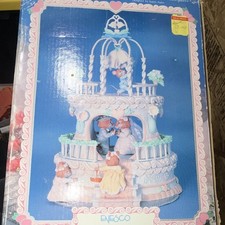 Vintage Enesco Wee Wedding Wishes Musical Cake Small World of Music Collection picture
