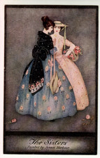 Artist Jennie Harbour Vintage Tuck`s Postcard - 'The Sisters' picture
