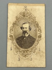 1864 Original Barr & Young Carte De Viste Photo Uniformed Man Vicksburg MS picture
