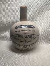 c1895 Antique Glen Garry Scotch Whisky Stoneware Jug Glasgow Pottery Hopkins picture