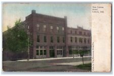Linton Indiana IN Postcard New Linton Hotel Building Street Trees Exterior View picture