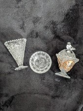 3 Piece Vintage Hofbauer Crystal  Byrdes Collection Set picture