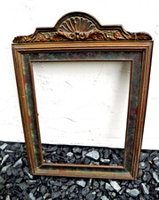 Antiq~Vtg~Art Deco~Victorian~Pediment Picture Frame~Ornate~Multicolor~Gold~8x10 picture