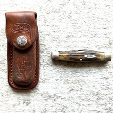 Vintage Case XX 5392 With Stag Handles Folding Pocket Knife Loud Snap w Sheath picture