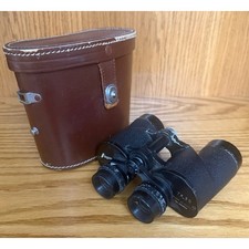 Title: Vintage Adams 7x35 Coated Precision Optics Binoculars Hard Leather Case picture